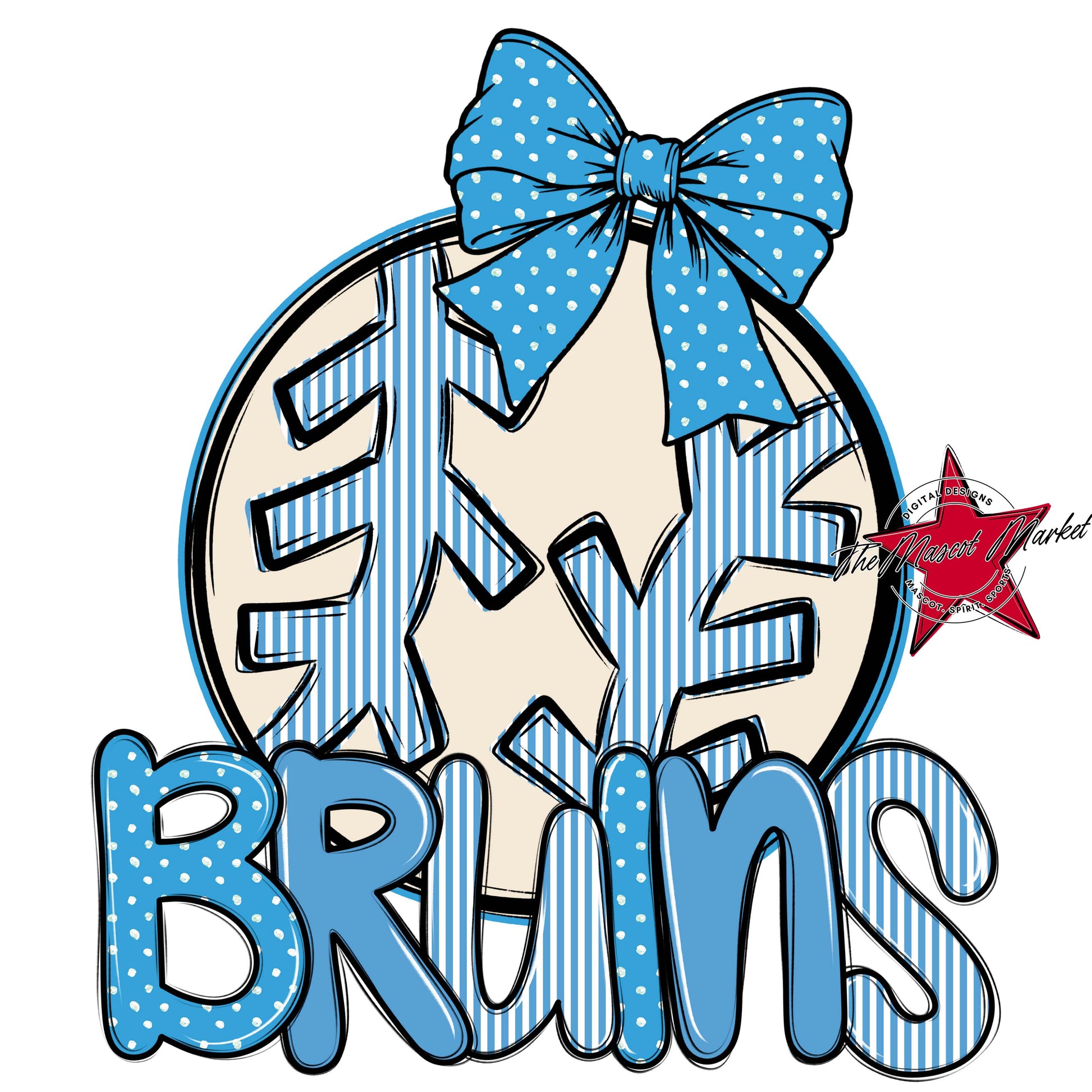 Bruins Baseball-Softball Spirit Design-Carolina Blue