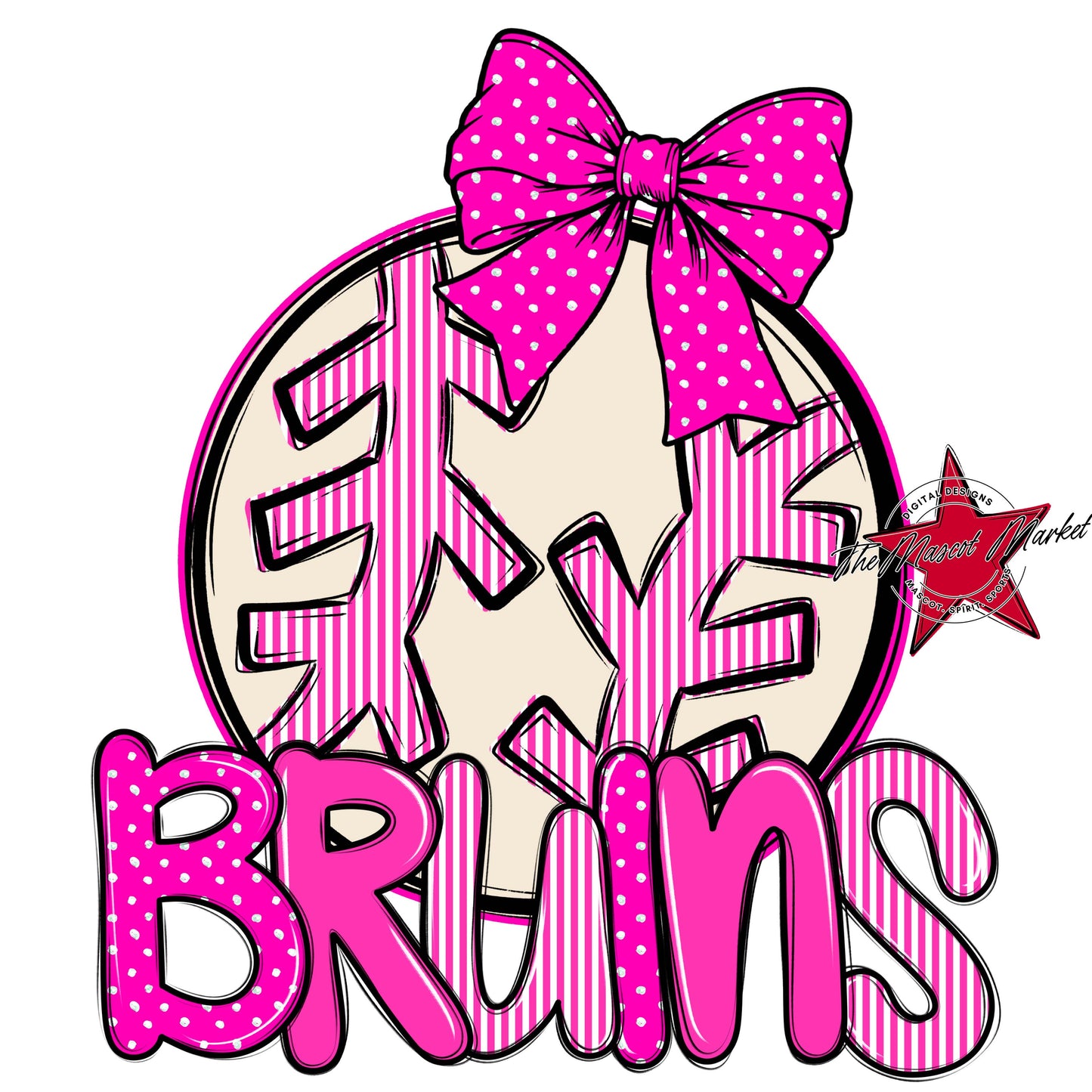 Bruins Baseball-Softball Spirit Design-Pink
