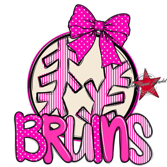 Bruins Baseball-Softball Spirit Design-Pink