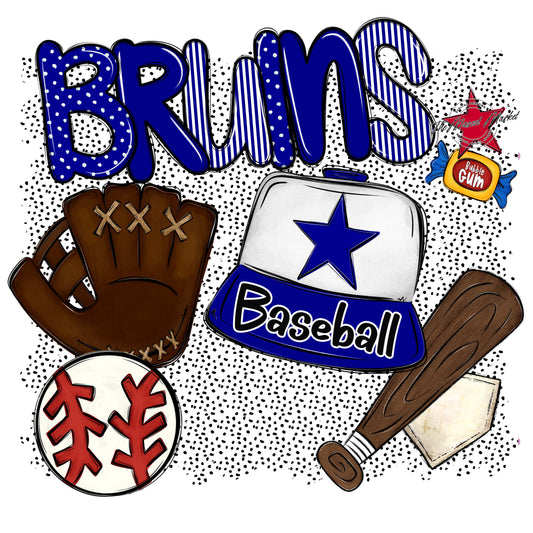 Bruins Baseball Spirit-Blue