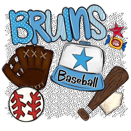 Bruins Baseball Spirit-Carolina Blue