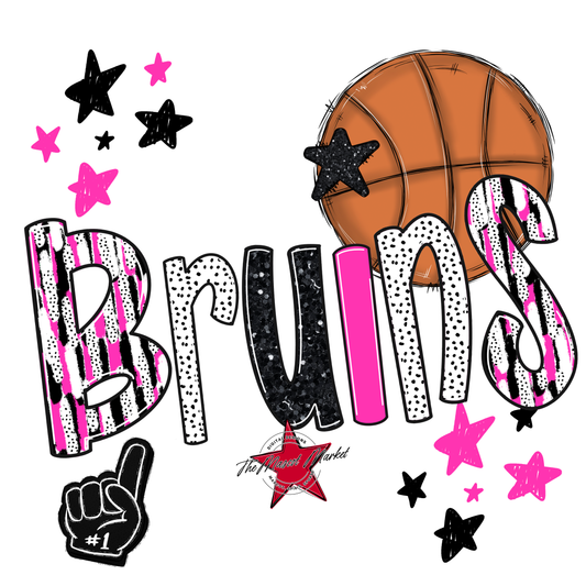 Bruins Basketball Scrape-Pink