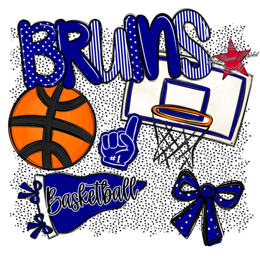 Bruins Basketball Spirit-Blue