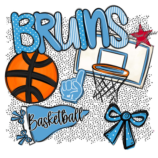Bruins Basketball Spirit-Carolina Blue