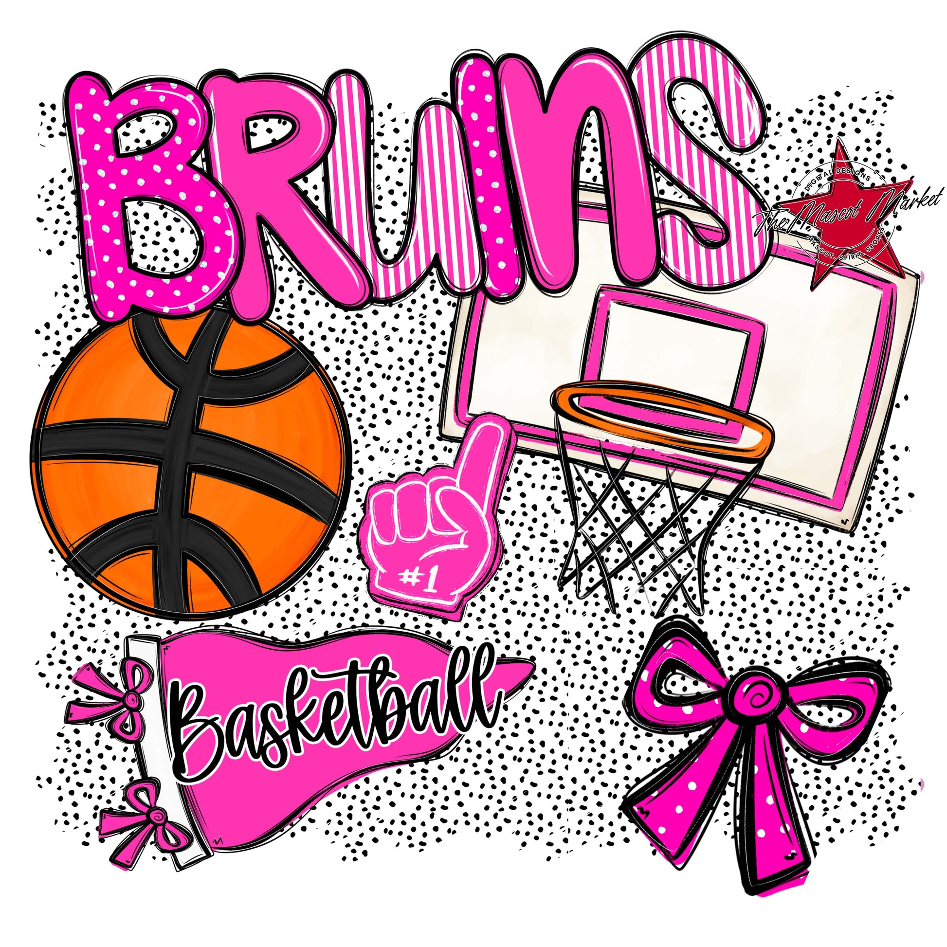 Bruins Basketball Spirit-Pink