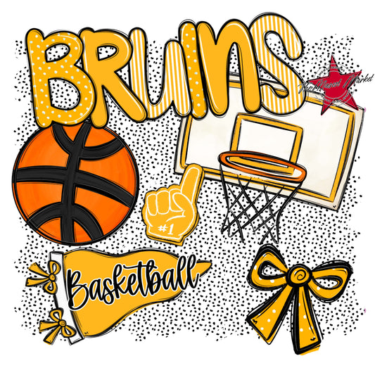 Bruins Basketball Spirit-Yellow