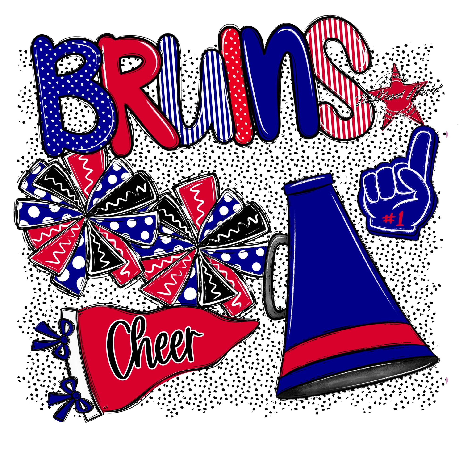 Bruins Cheer Spirit-Blue & Red