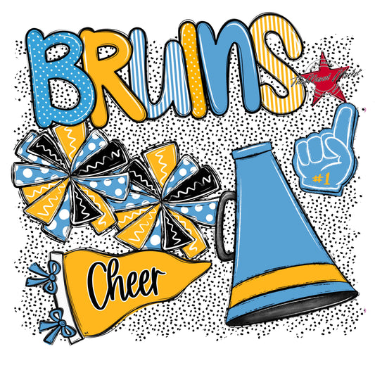 Bruins Cheer Spirit-Carolina Blue & Yellow