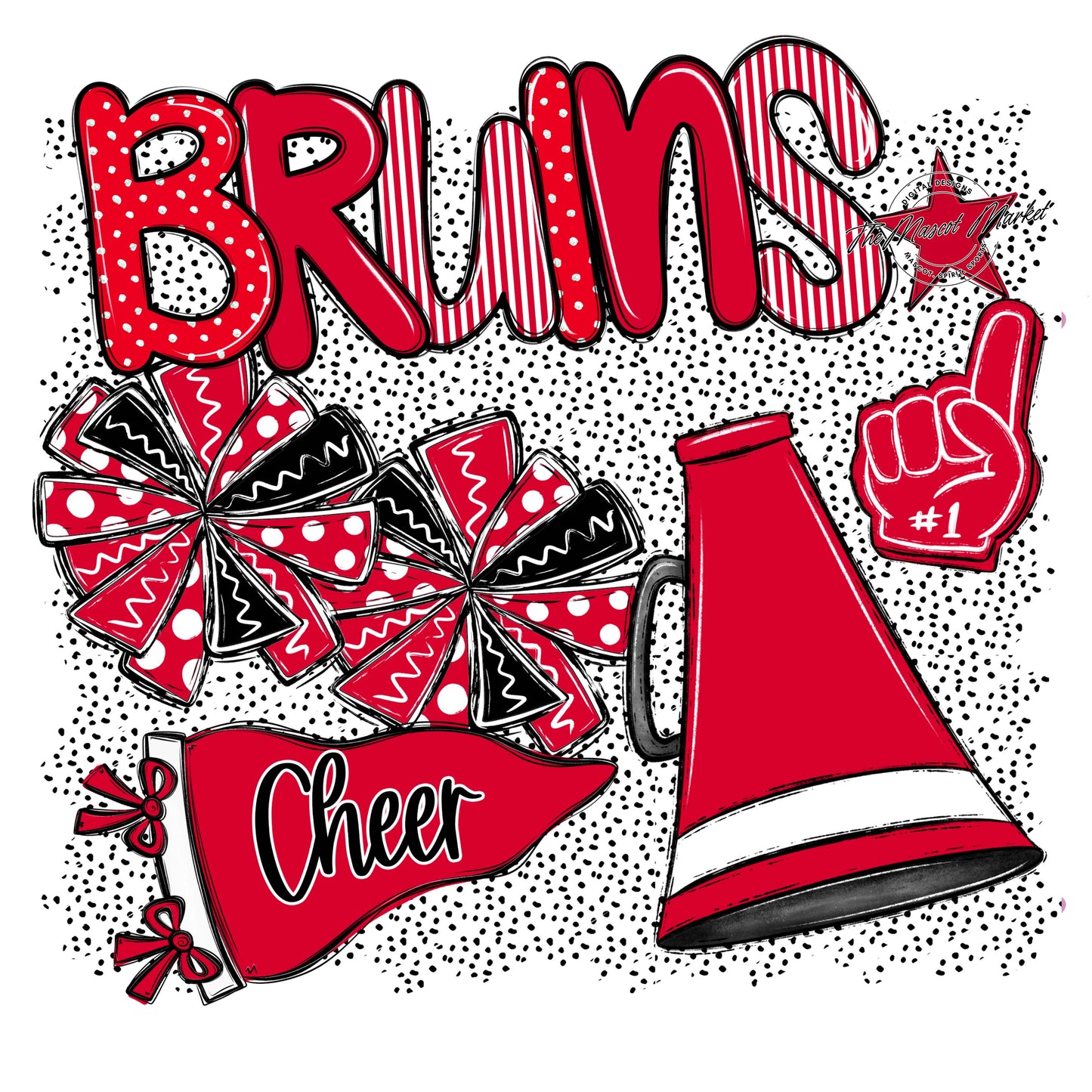 Bruins Cheer Spirit-Red