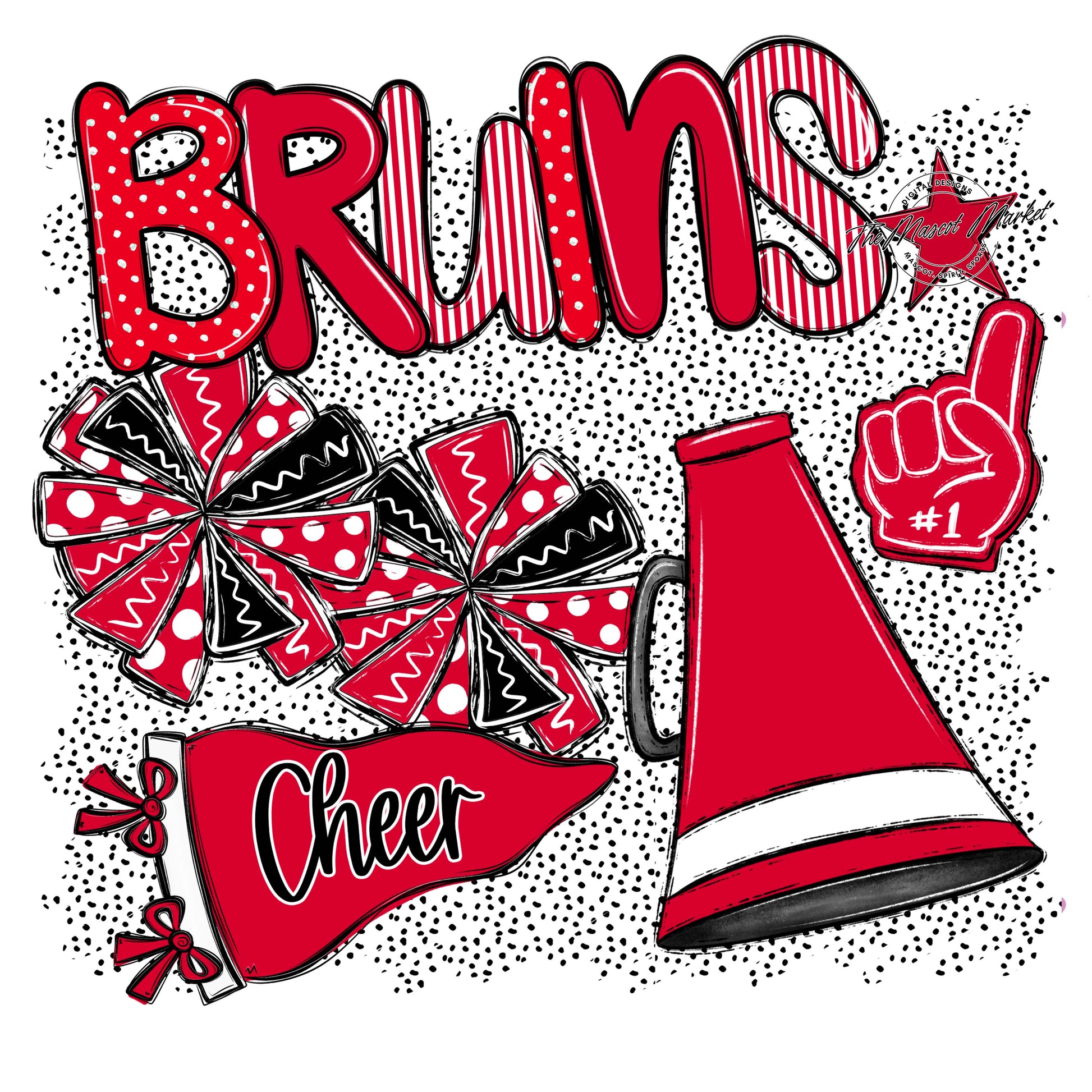 Bruins Cheer Spirit-Red