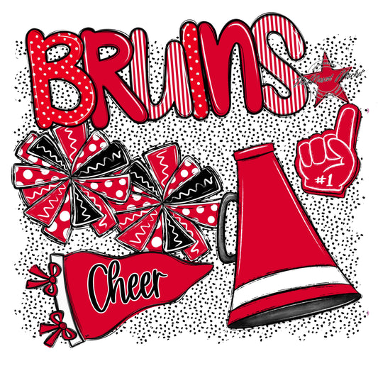 Bruins Cheer Spirit-Red
