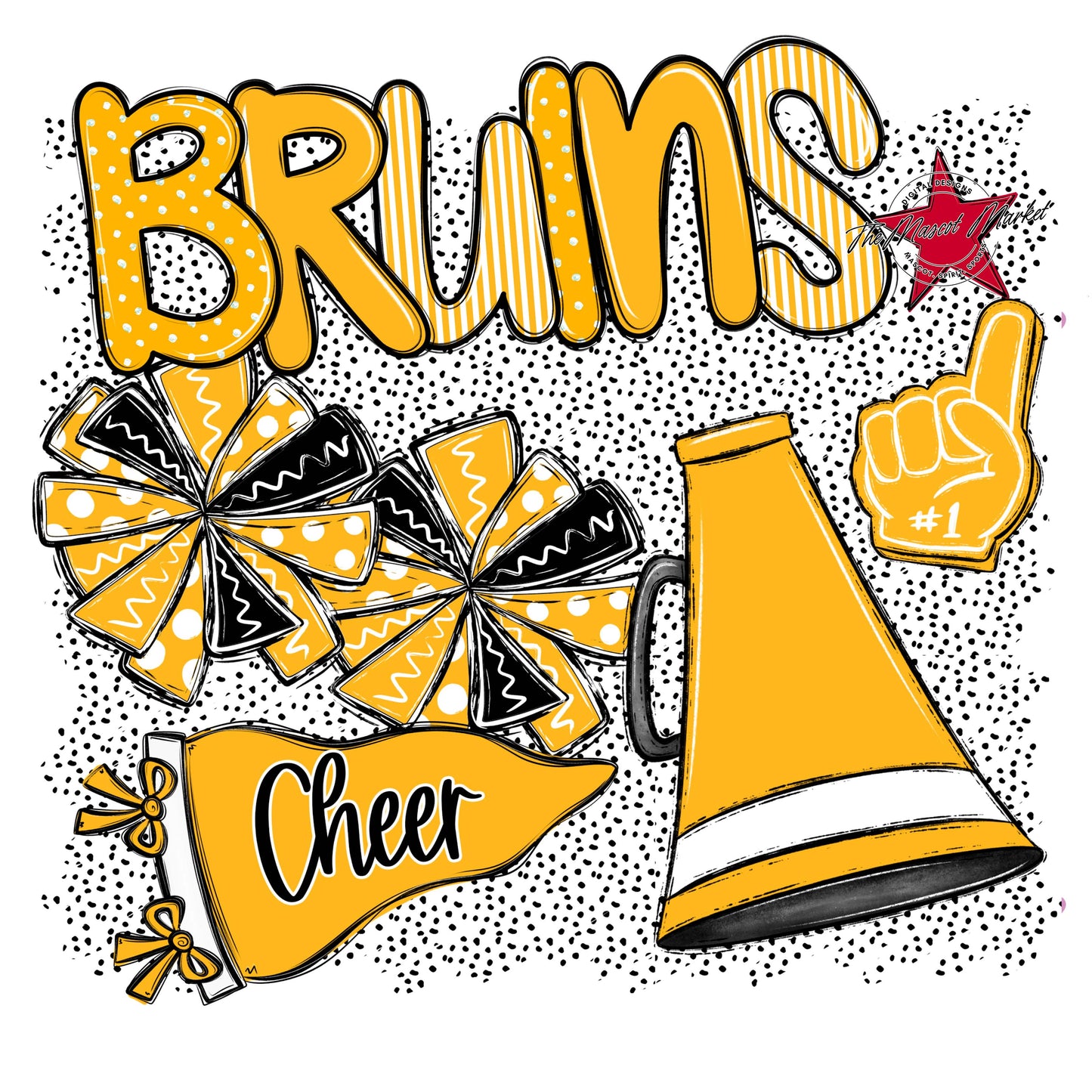 Bruins Cheer Spirit-Yellow