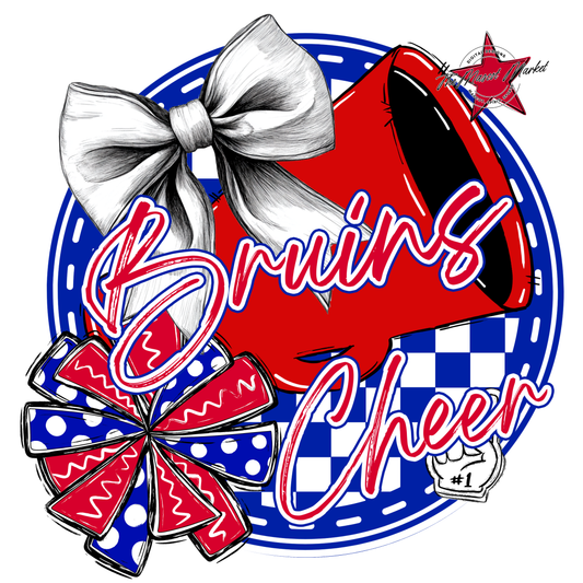 Bruins Circle Cheer Design-Blue-Red