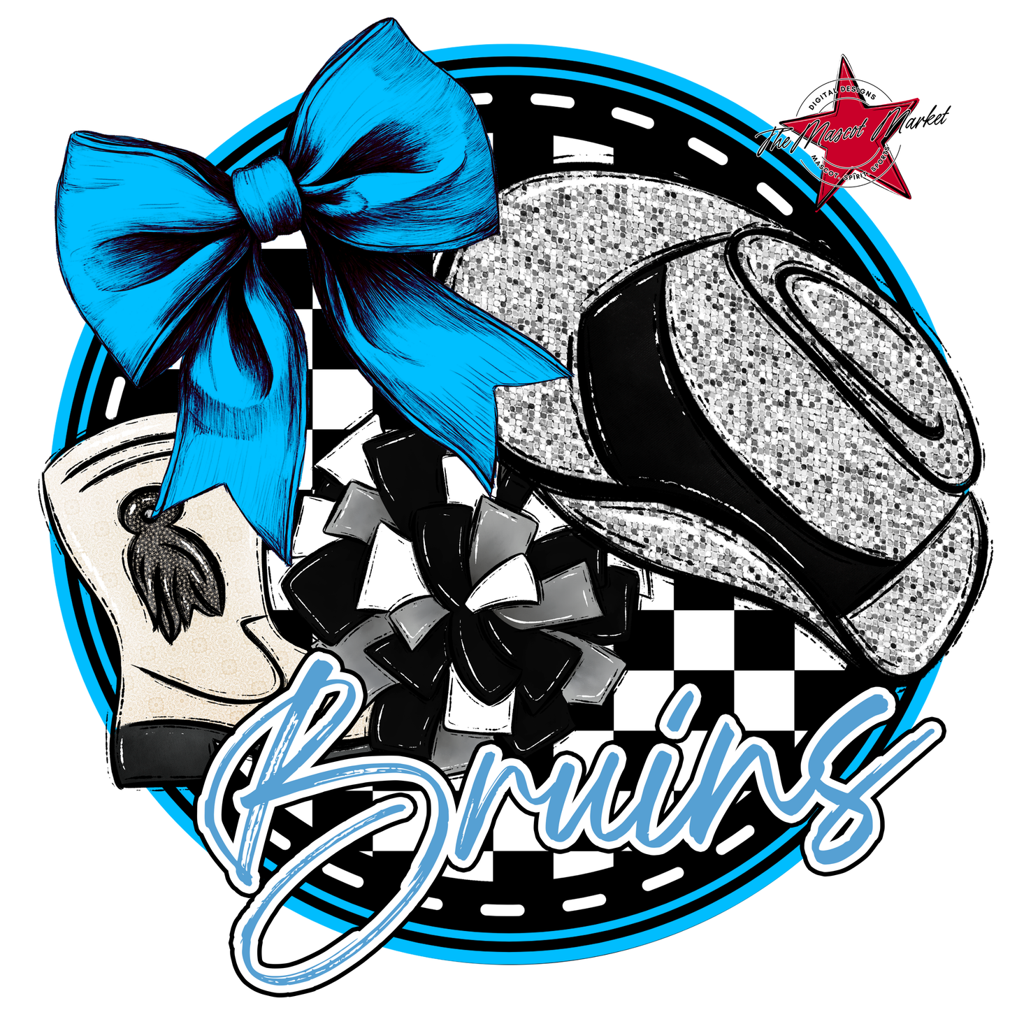 Bruins Circle Drillteam Design-Carolina Blue