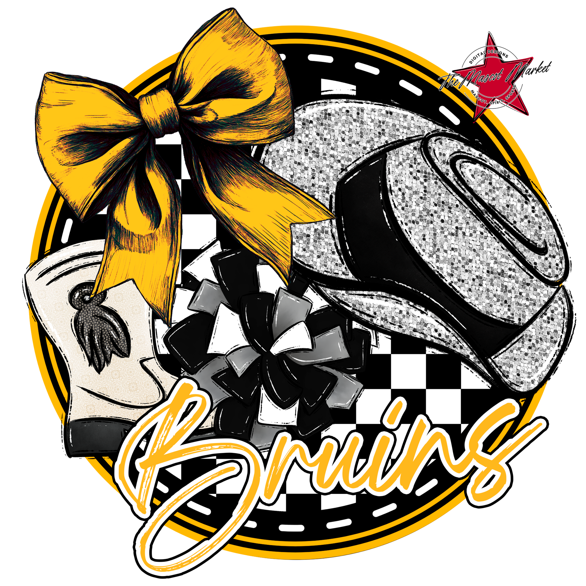 Bruins Circle Drillteam Design-Yellow