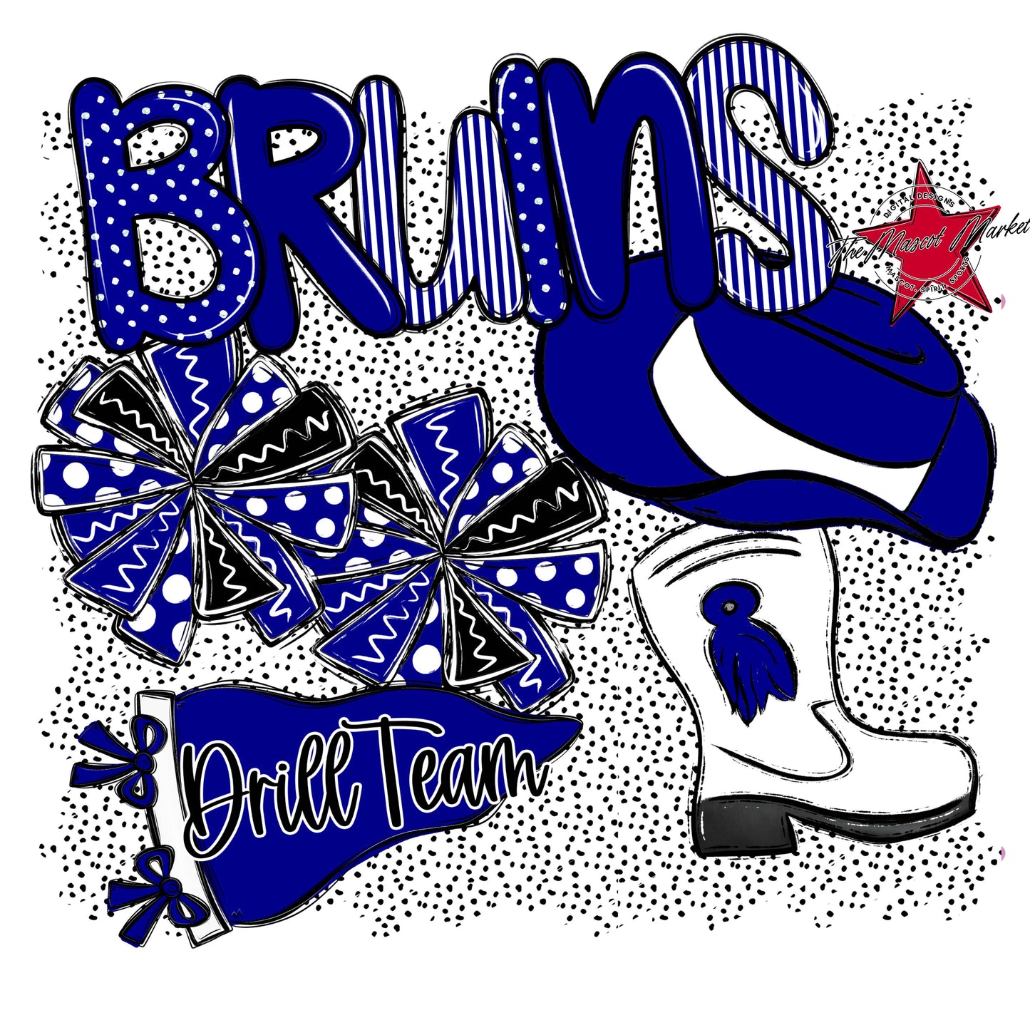 Bruins Drillteam Spirit-Blue