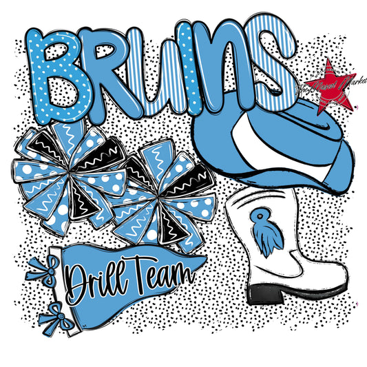 Bruins Drillteam Spirit-Carolina Blue
