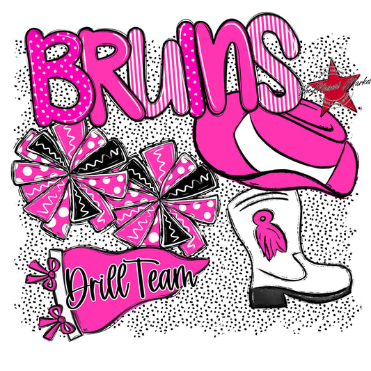Bruins Drillteam Spirit-Pink