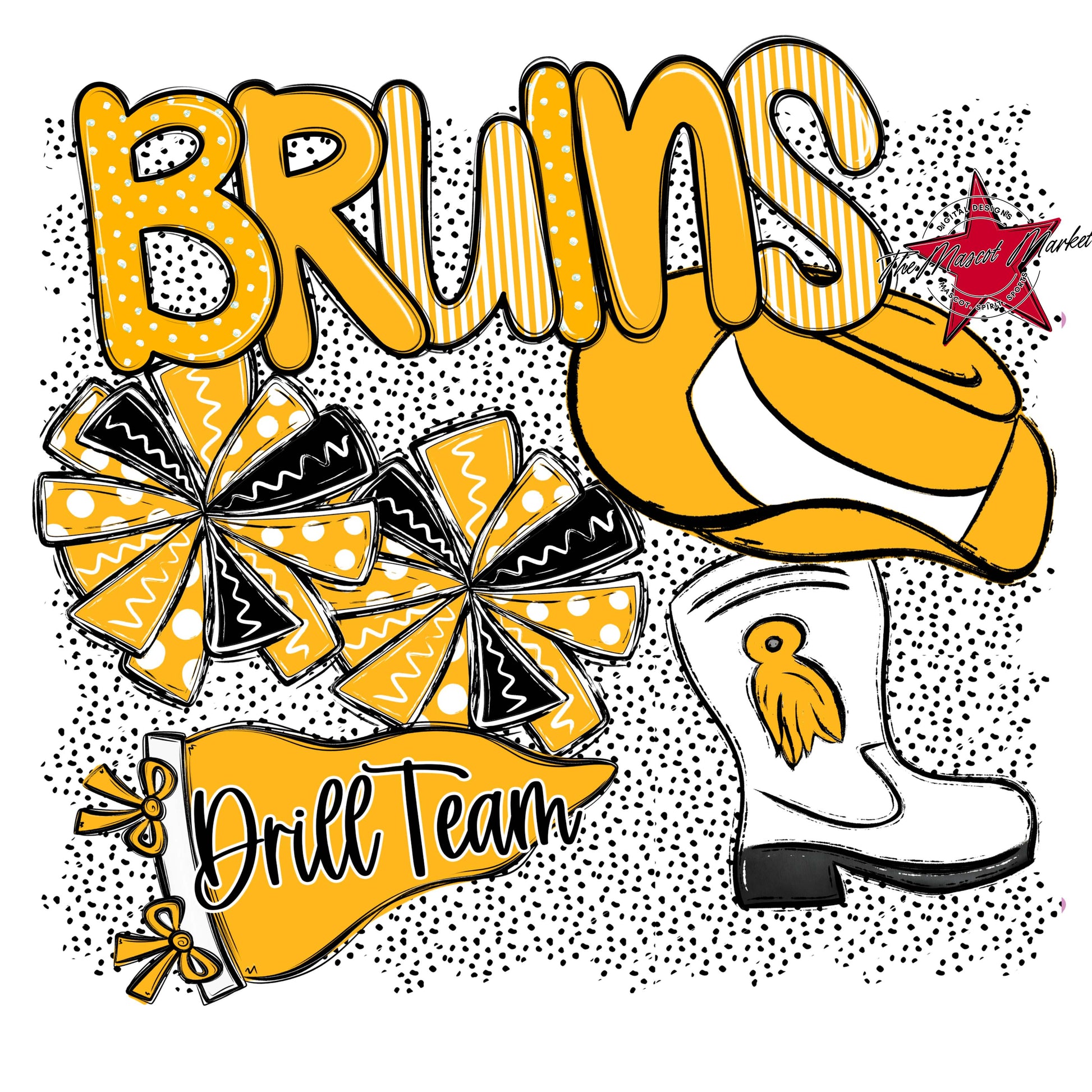 Bruins Drillteam Spirit-Yellow