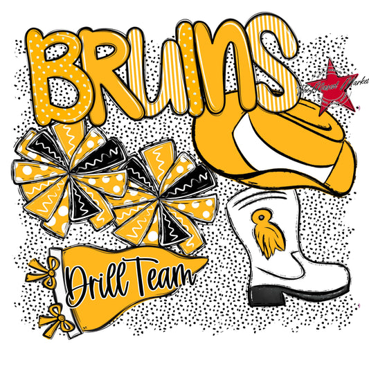 Bruins Drillteam Spirit-Yellow