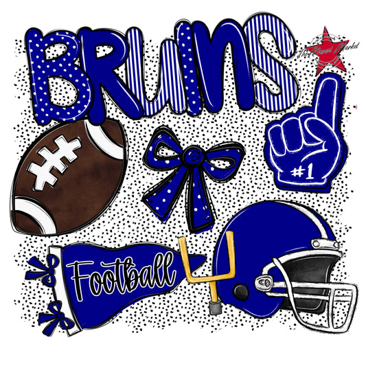 Bruins Football Spirit-Blue