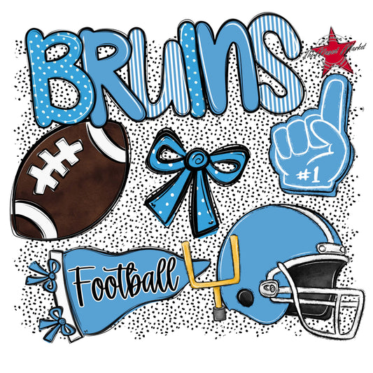 Bruins Football Spirit-Carolina Blue