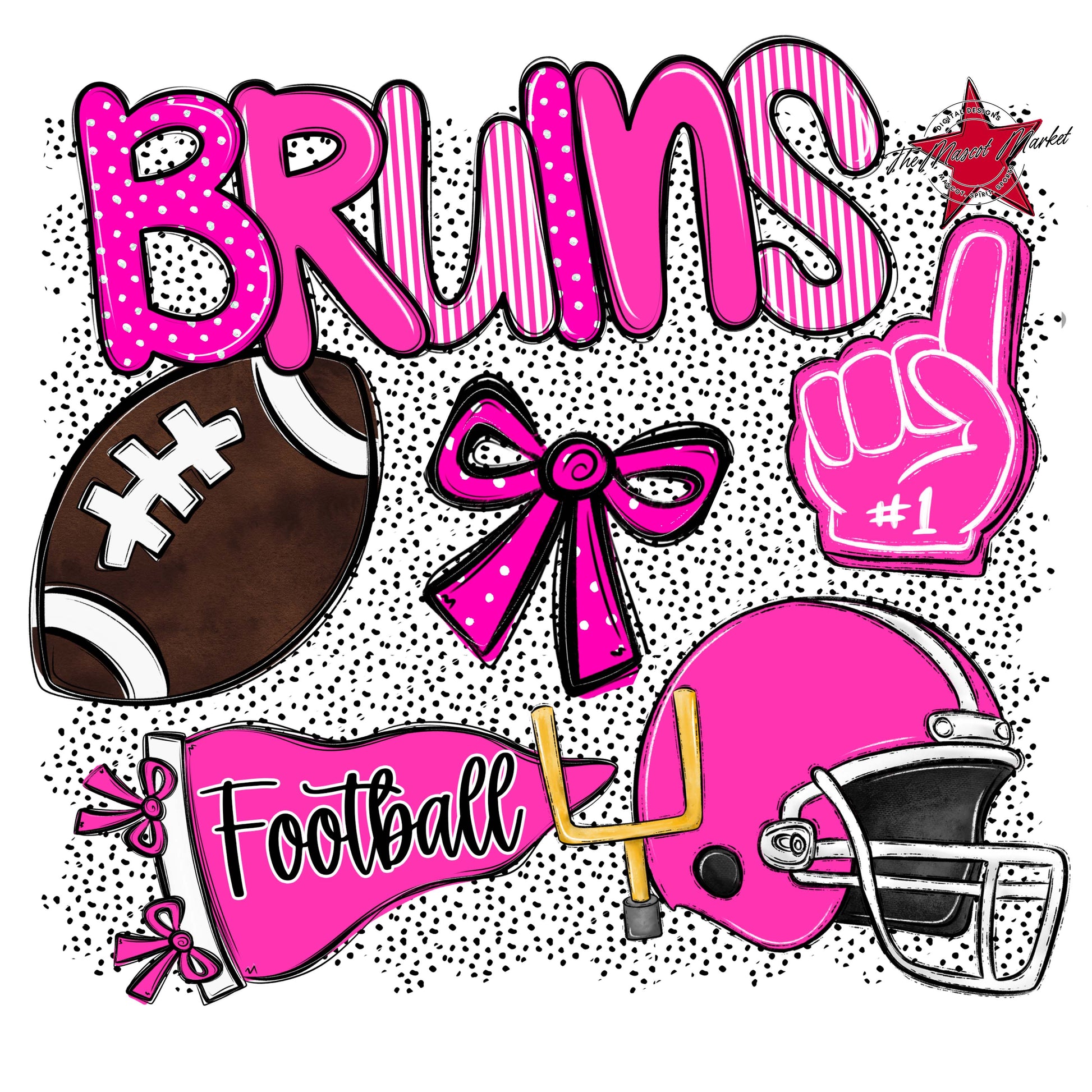 Bruins Football Spirit-Pink
