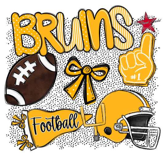 Bruins Football Spirit-Yellow