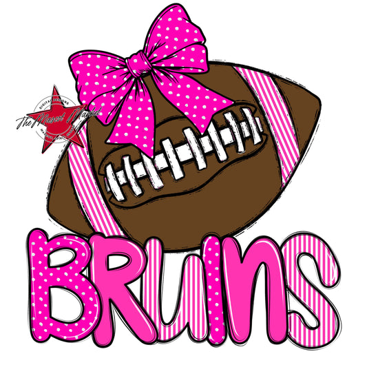 Bruins Football Spirit Design-Pink
