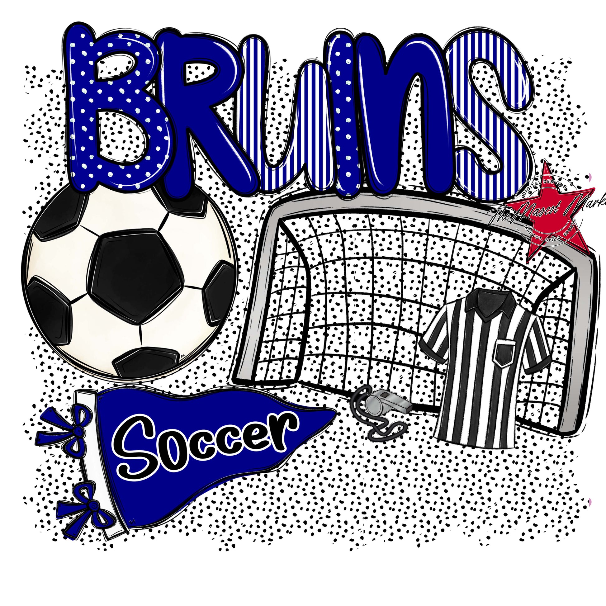 Bruins Soccer Spirit-Blue