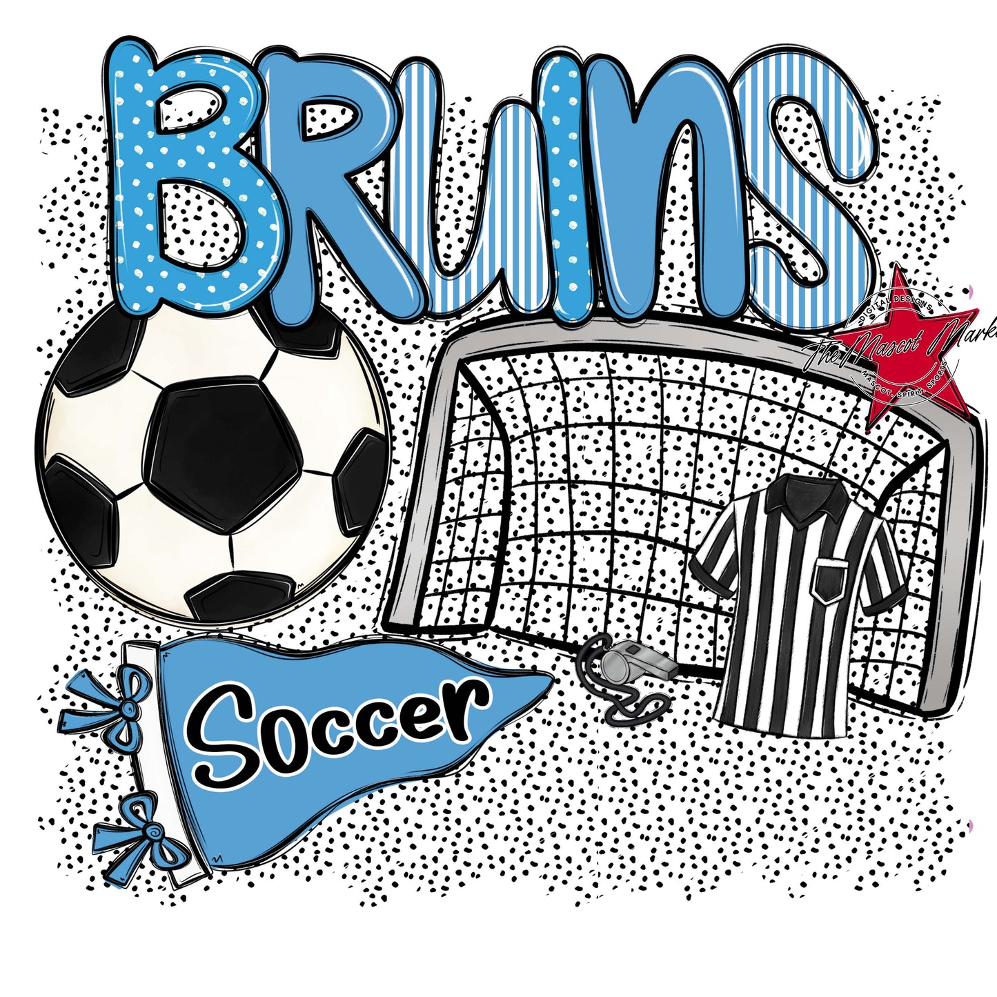 Bruins Soccer Spirit-Carolina Blue