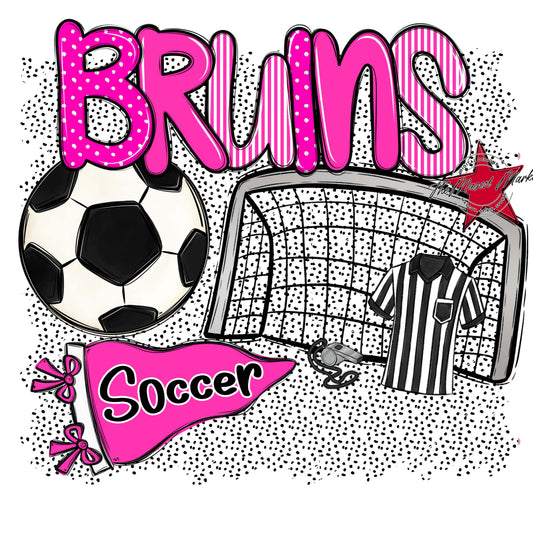 Bruins Soccer Spirit-Pink