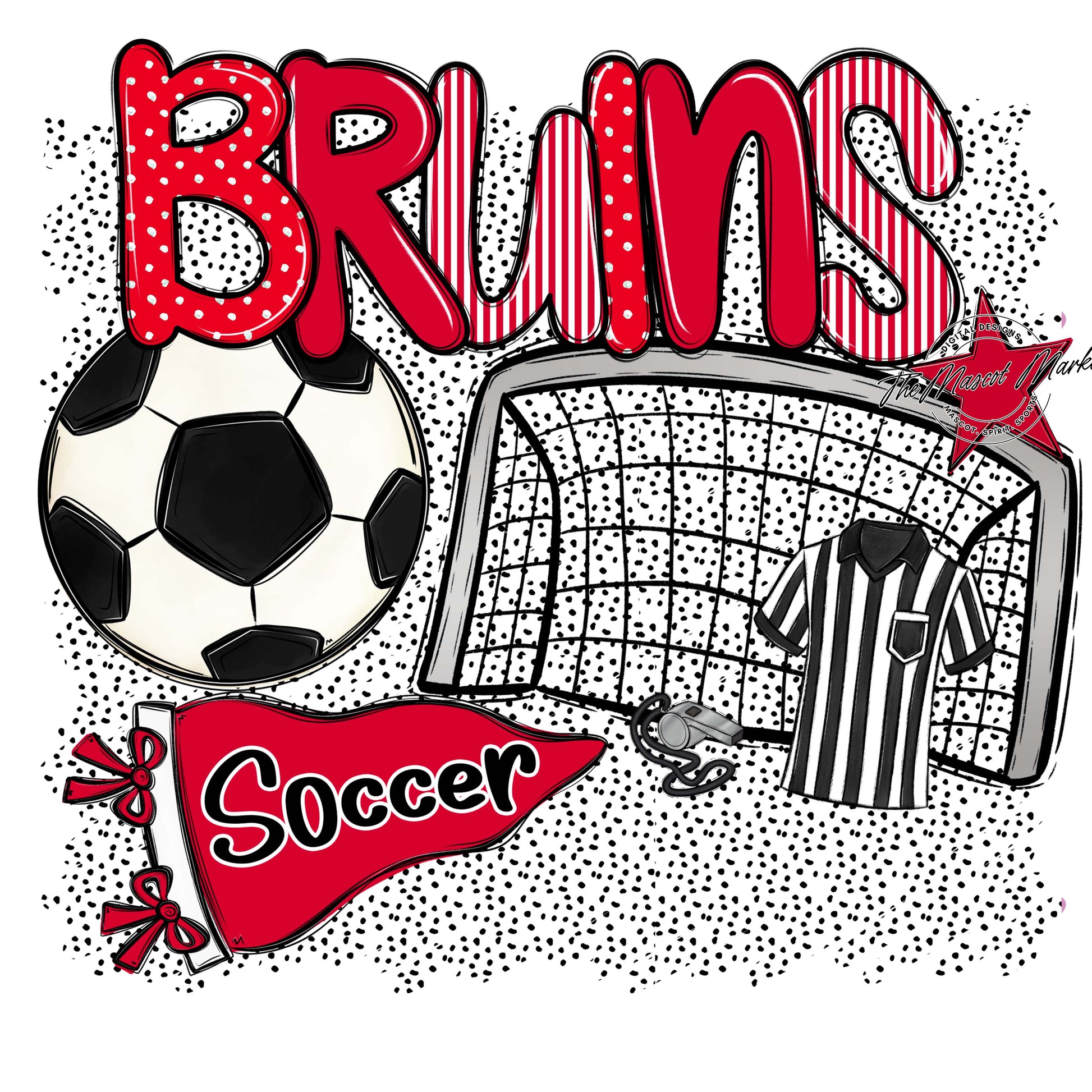 Bruins Soccer Spirit-Red