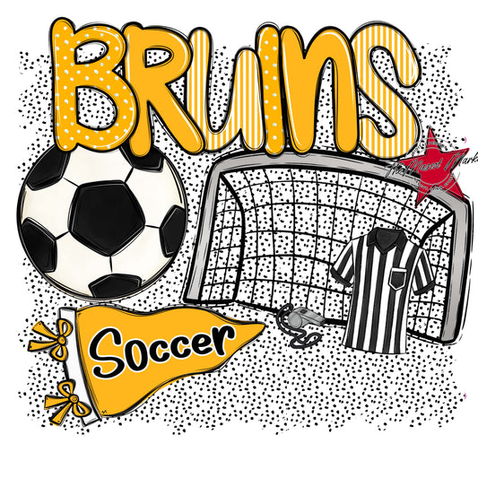 Bruins Soccer Spirit-Yellow