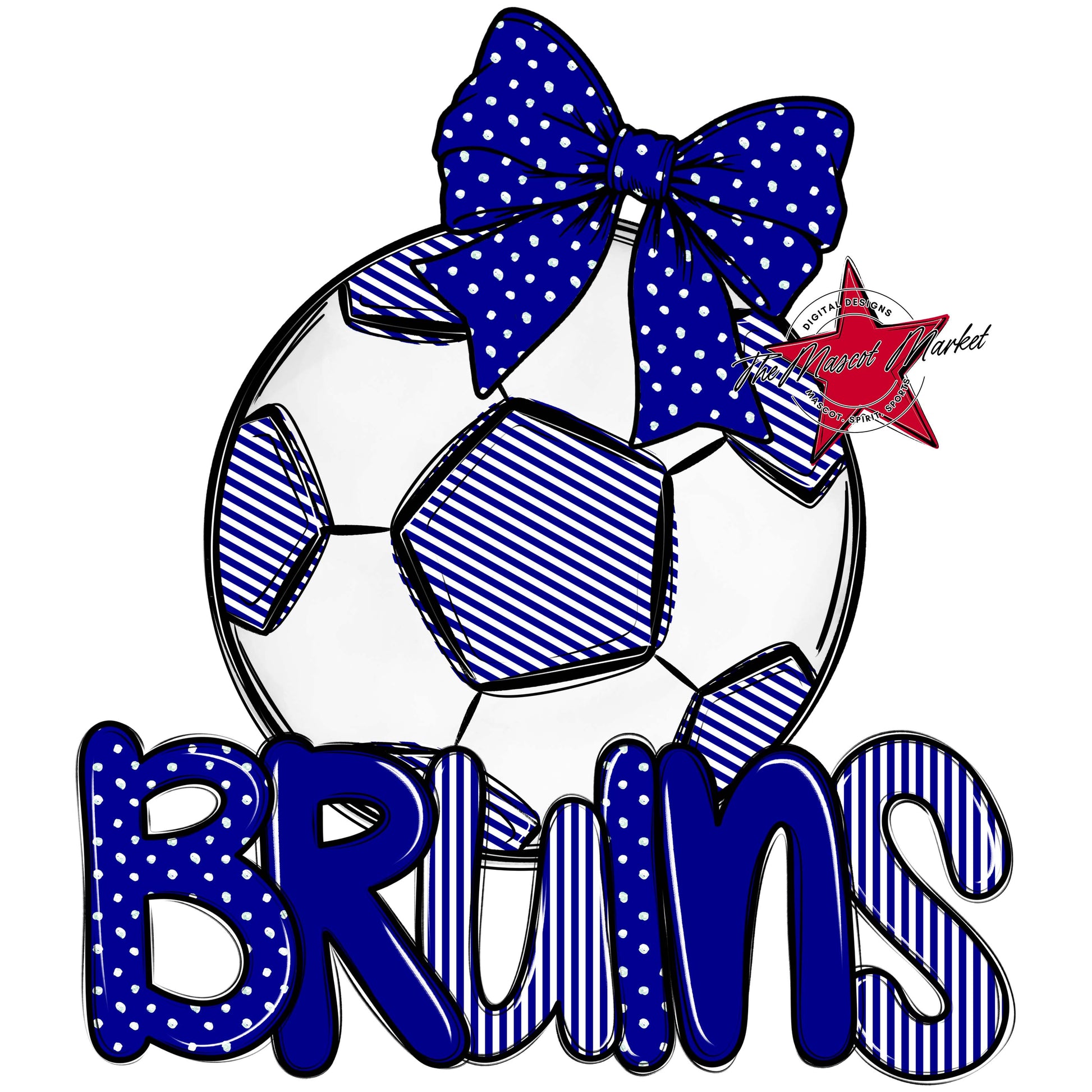 Bruins Soccer Spirit Design-Blue
