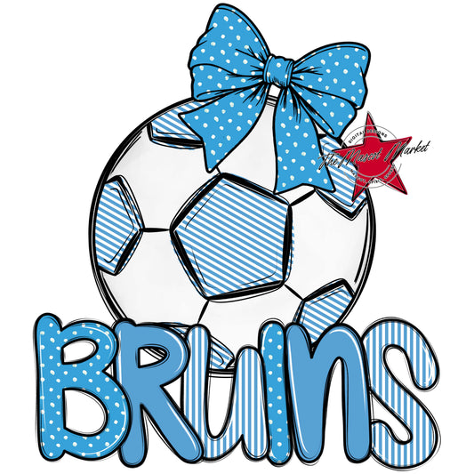 Bruins Soccer Spirit Design-Carolina Blue