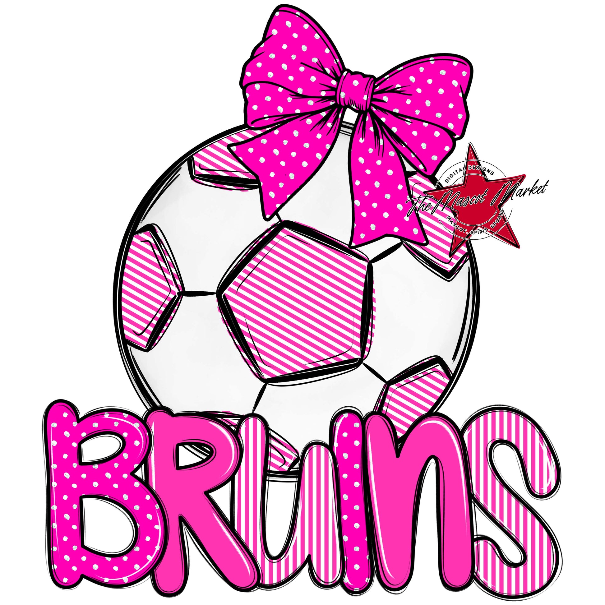 Bruins Soccer Spirit Design-Pink