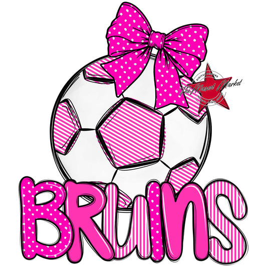 Bruins Soccer Spirit Design-Pink