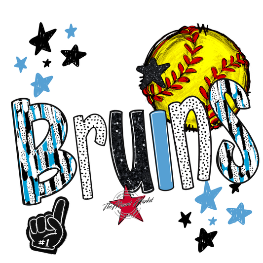 Bruins Softball Scrape-Carolina Blue