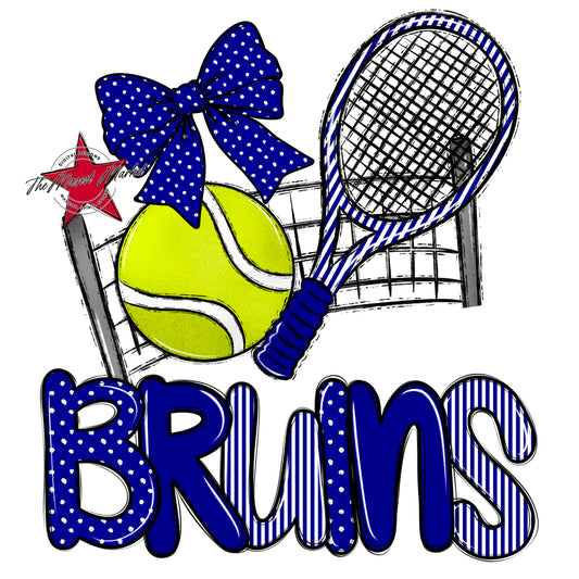 Bruins Tennis Spirit Design-Blue