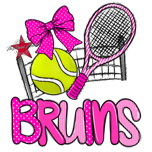 Bruins Tennis Spirit Design-Pink