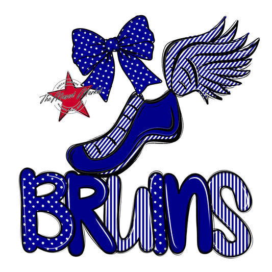 Bruins Track Spirit Design-Blue