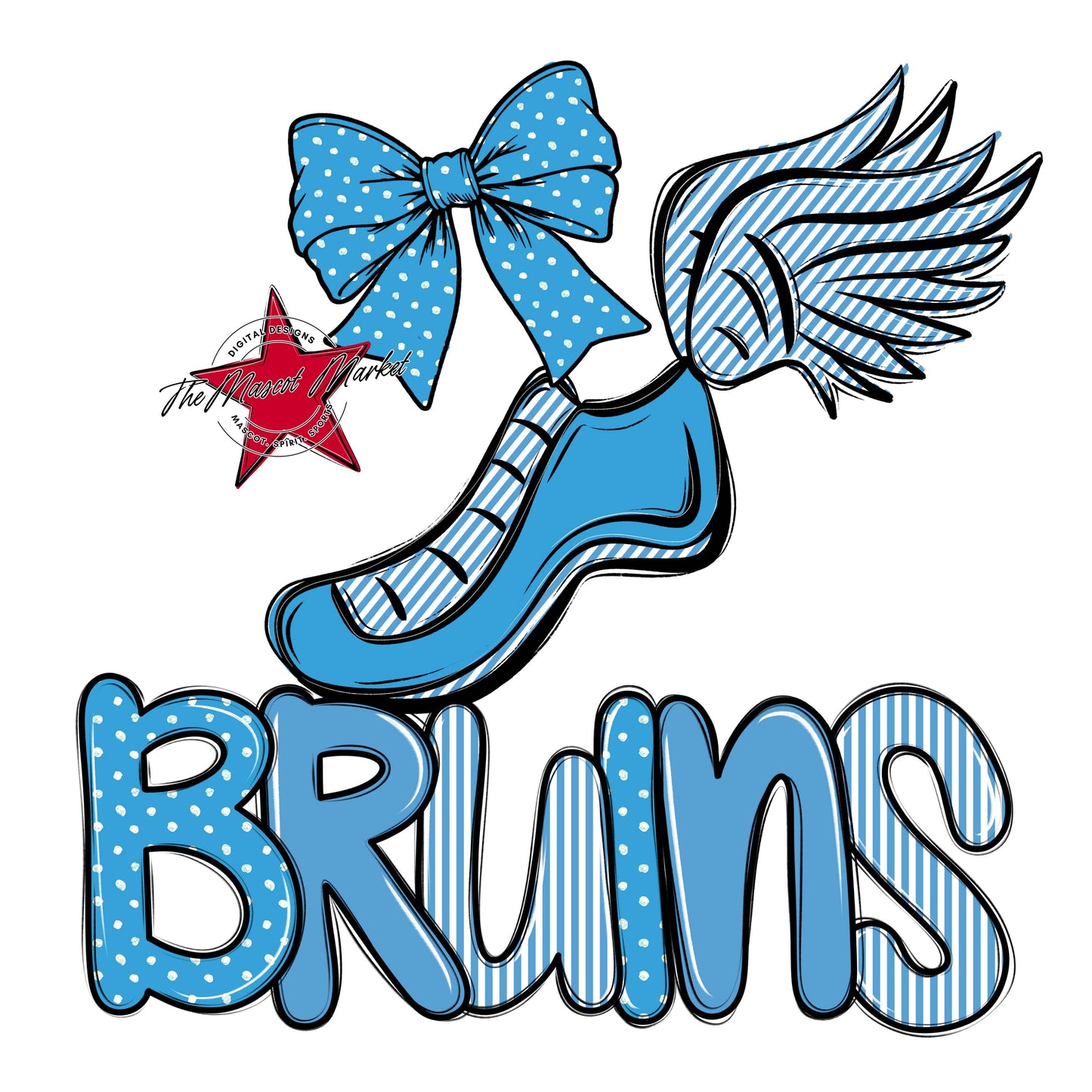 Bruins Track Spirit Design-Carolina Blue