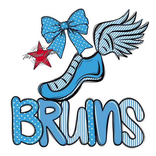 Bruins Track Spirit Design-Carolina Blue