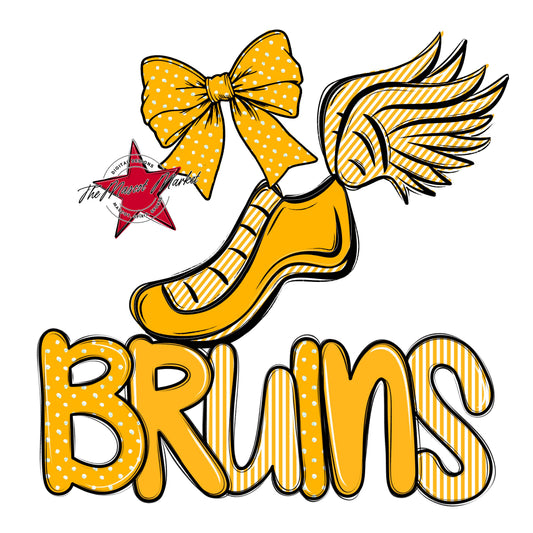 Bruins Track Spirit Design-Yellow