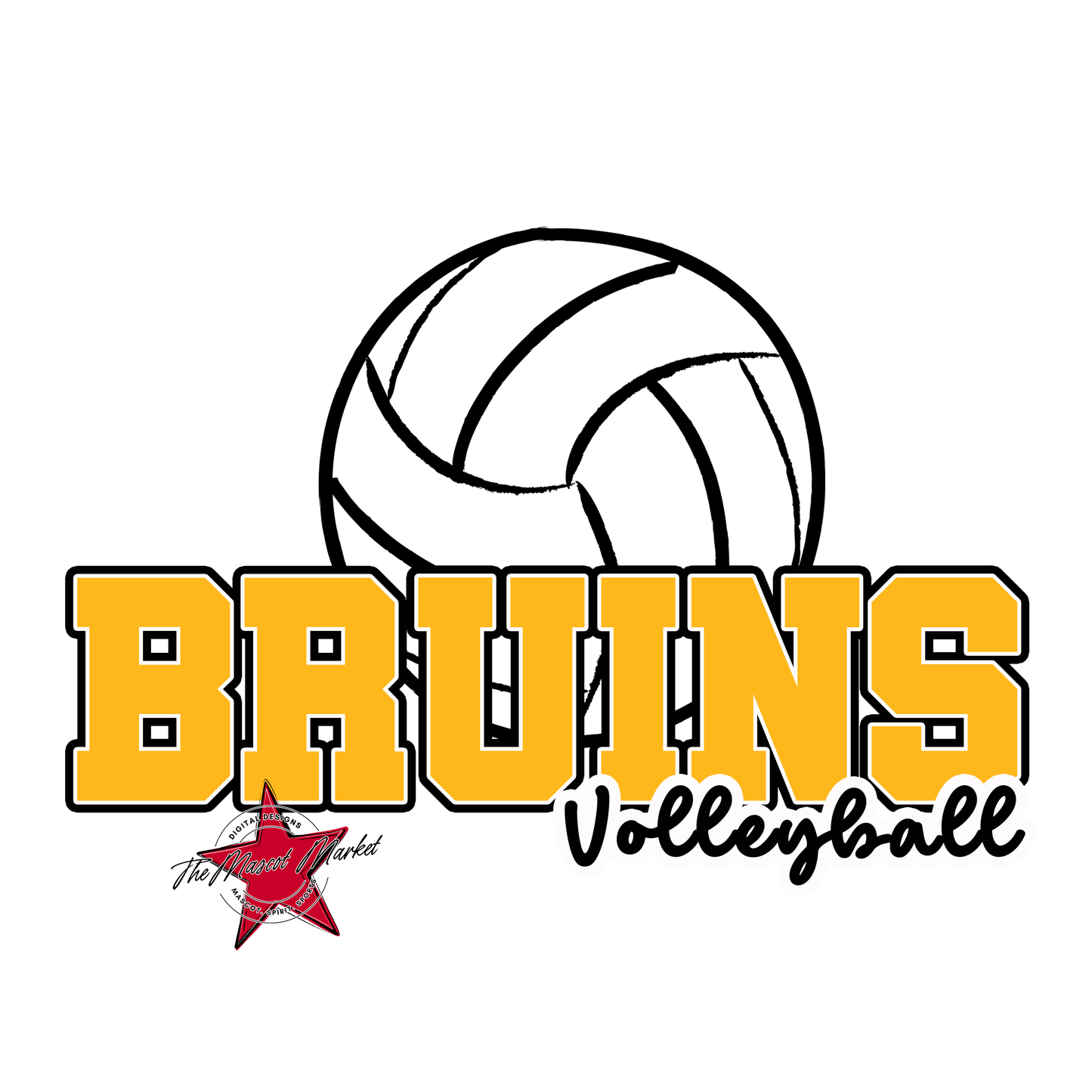 Bruins Varsity Volleyball-Yellow