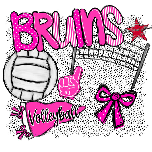 Bruins Volleyball Spirit-Pink