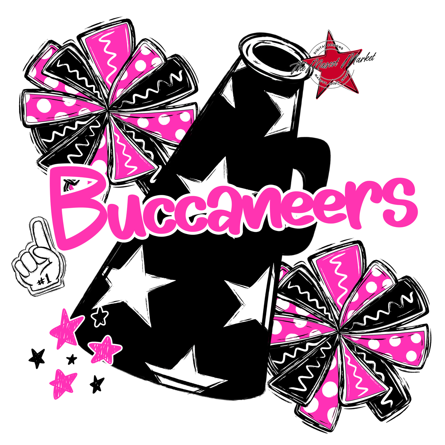 Buccaneers Alpha Megaphone Design-Pink