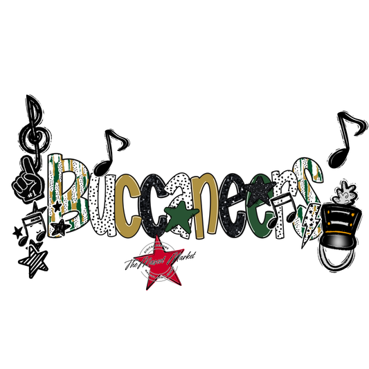 Buccaneers Band Scrape-Green-Gold