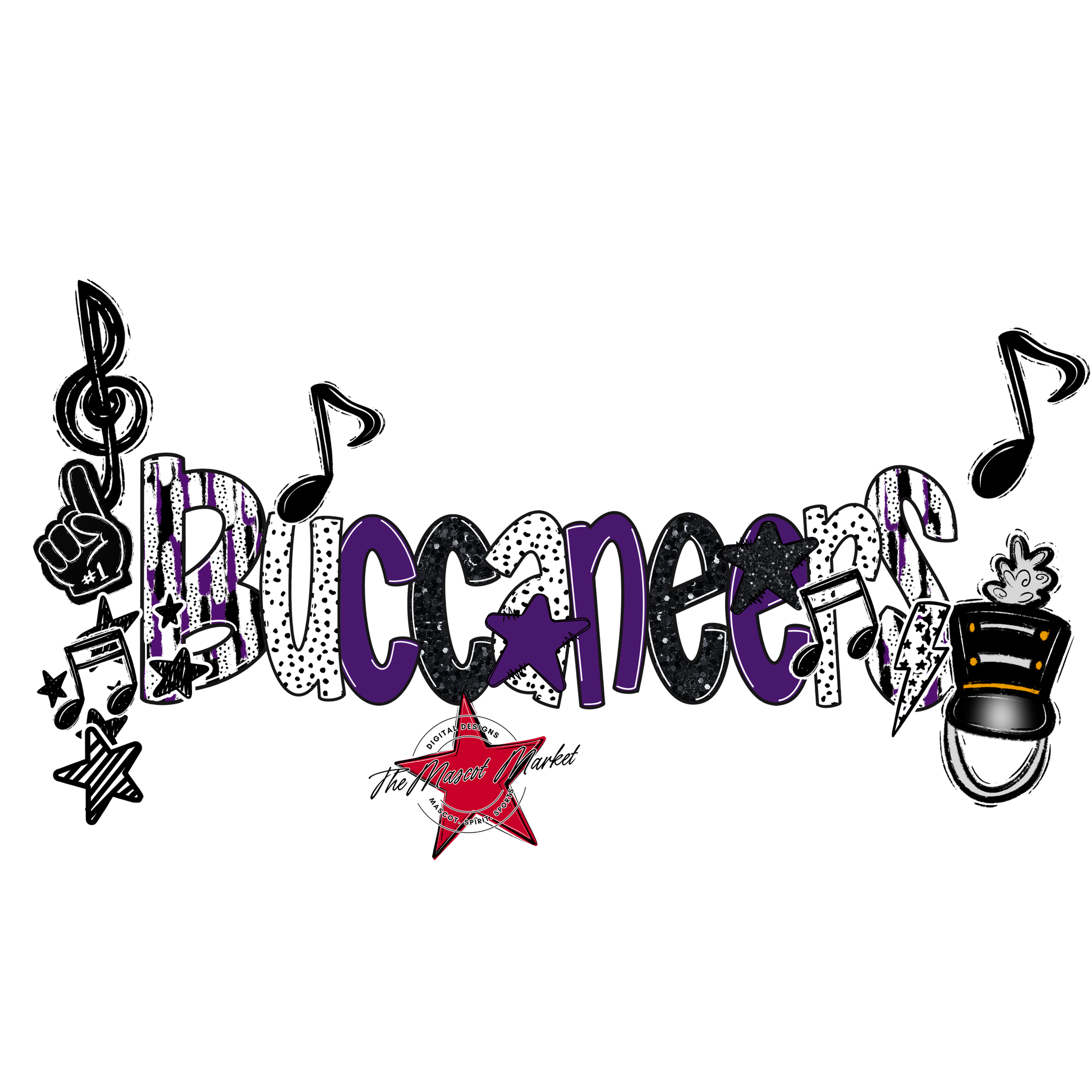 Buccaneers Band Scrape-Purple